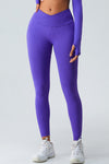 PACK265526-P408-1, Lilac Crossed Waist Scrunch Seamless Workout Leggings