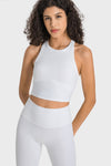 PACK264759-P1-1, White Sports Racerback Cropped Tank