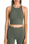 PACK264759-P1609-1, Moss Green Sports Racerback Cropped Tank