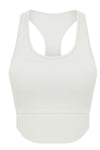 PACK264763-P101-1, White Racerback Longline Yoga Sports Tank Top