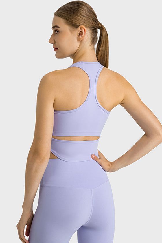 PACK264763-P708-1, Orchid Petal Racerback Longline Yoga Sports Tank Top