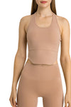 PACK264763-P4016-1, Light French Beige Racerback Longline Yoga Sports Tank Top