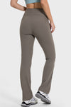 PACK265530-P5011-1, Philippine Gray High Waist Ribbed Zipped Flare Leg Sports Pants