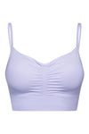 PACK264766-P708-1, Orchid Petal Sexy Ruched Thin Straps Gym Bra