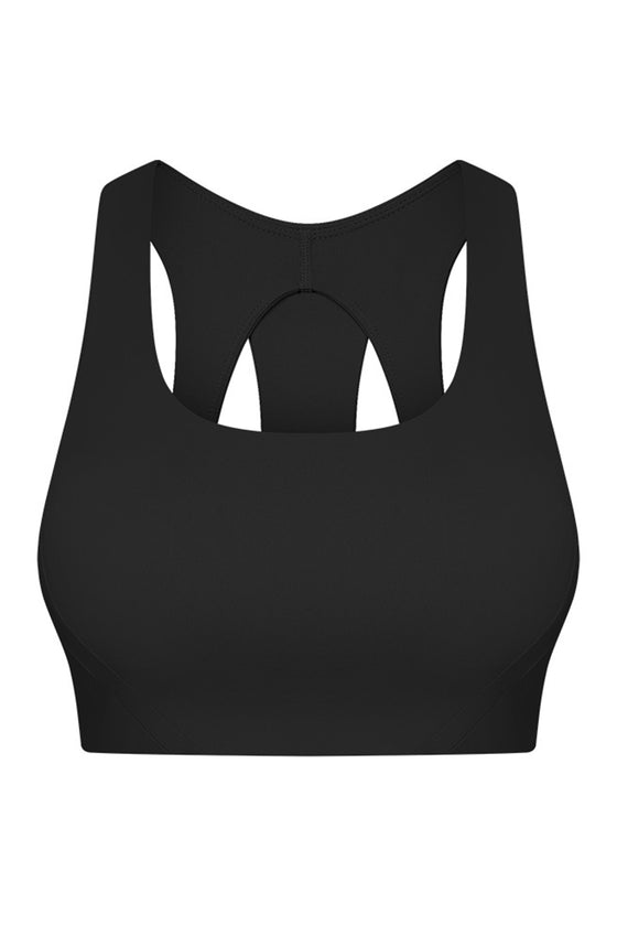 PACK264767-P2-1, Black Stylish Cutout High Impact Support Yoga Bra