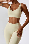 PACK2611631-P18-1, Apricot Sporty Quick Dry Bra & Flared Pants Set