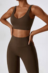 PACK2611631-P4017-1, Desert Palm Sporty Quick Dry Bra & Flared Pants Set