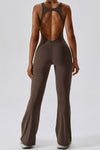 PACK262261-P7017-1, Chicory Coffee U Neck Backless Flare Sports Jumpsuit