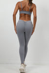 PACK2631200-P3011-1, Medium Grey Cut Out Backless Skinny Fit Active Jumpsuit