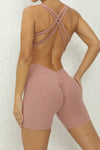 PACK2631197-P9010-1, Dusty Pink Crisscross Backless Butt Lifting Yoga Romper
