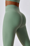 PACK2611636-P1109-1, Grass Green Active Push up Bra and Arched Leggings Workout Set