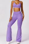 PACK2611638-P208-1, Wisteria Criss Cross Bra and High Waist Flare Pants Active Set