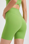 PACK265544-P809-1, Light Green Tailored High Waist Buttock Lifting Fitness Shorts