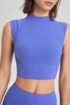 PACK264778-P408-1, Lilac Mock Neck Cropped Sports Tank Top