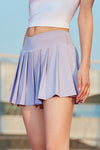 PACK265555-P708-1, Orchid Petal Cross Waist Pleated Sports Skirt with Pocket