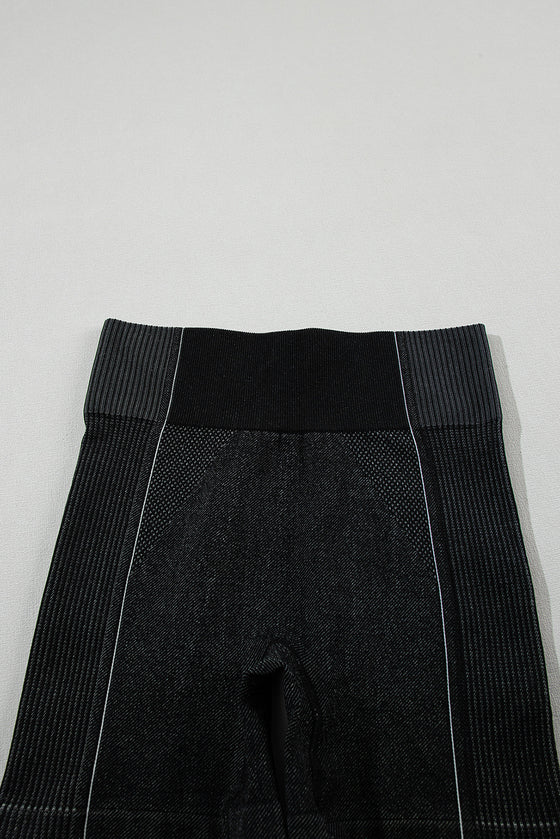 PACK2611500-2-1, Black Strappy Mix Pattern Cutout Bra and Shorts Set