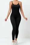 PACK2631200-P2-1, Black Cut Out Backless Skinny Fit Active Jumpsuit