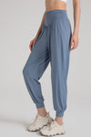 PACK265567-P604-1, Ashleigh Blue Solid Color High Waist Active Harem Pants