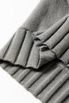 Mock Neck Batwing Short Sleeve Knit Sweater