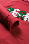 Chenille MERRY Christmas Raglan Sleeve Sweatshirt