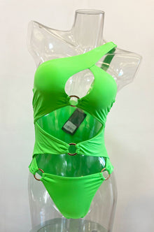  Neon Green Asymmetrical Bathing Suit (HT8075_NEON-GREEN)