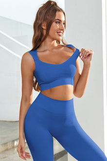  BLUE JOINT STRAPS SLEEVELESS RIBBED GYM TOP