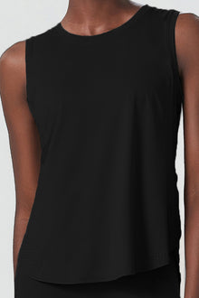  Black Solid Color Quick Dry Active Tank Top