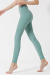 Moonlight Jade Side Pocket Criss Cross Straps High Waist Sports Leggings