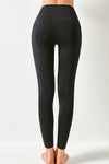 Black Seamed High Waist Active Leggings With Pockets