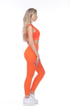 Orange Waist Shaper "tummy Control" Legging (la0517_orang)