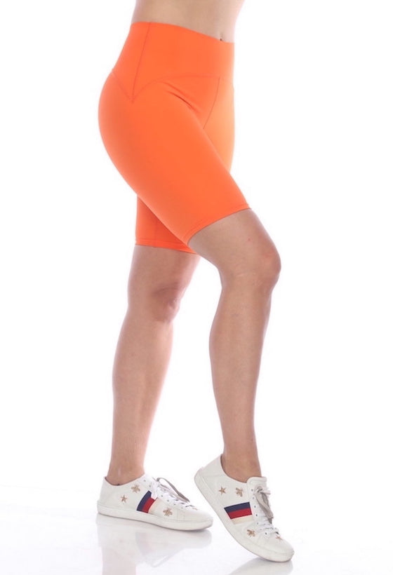 Orange Wiast Shaper Tummy Control Biker Short (la0517-short_orang)