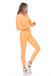 Orange La Textured Crop Sports Jacket (pop001j_orang)